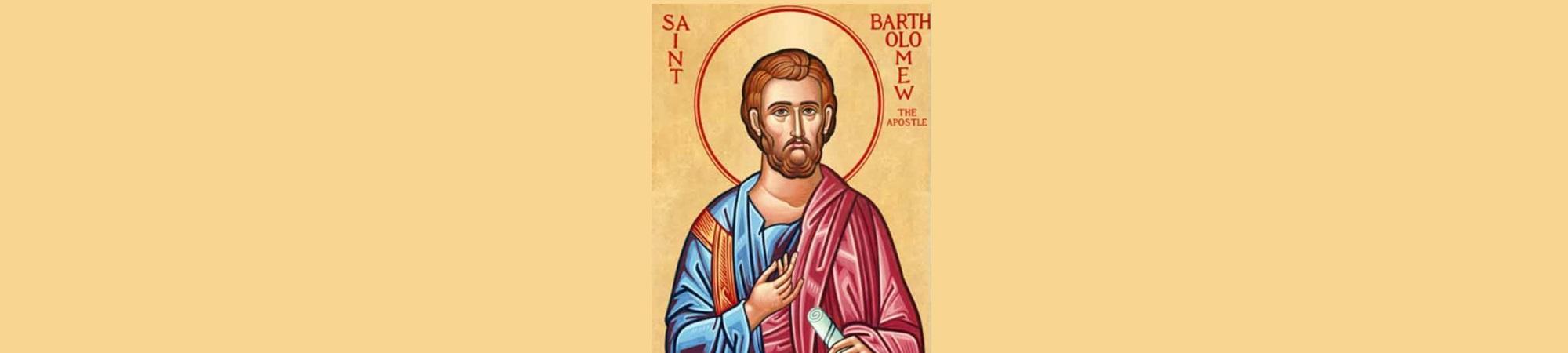 Image of Saint Bartholomew, Eastern Orthodox style icon. 
