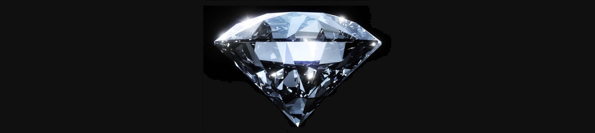 Depiction of large fist-sized perfect diamond on black-ground. 