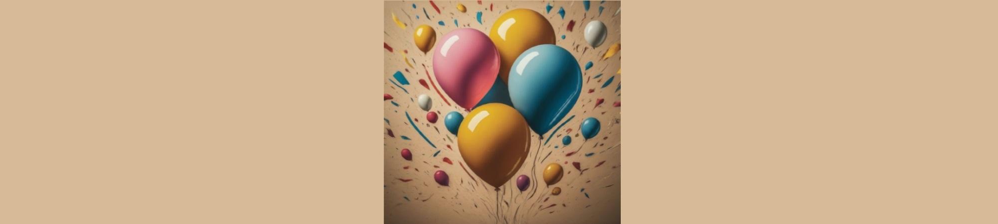 Pastel-colored shiny ballons of cheerfulness. Old rose background. 