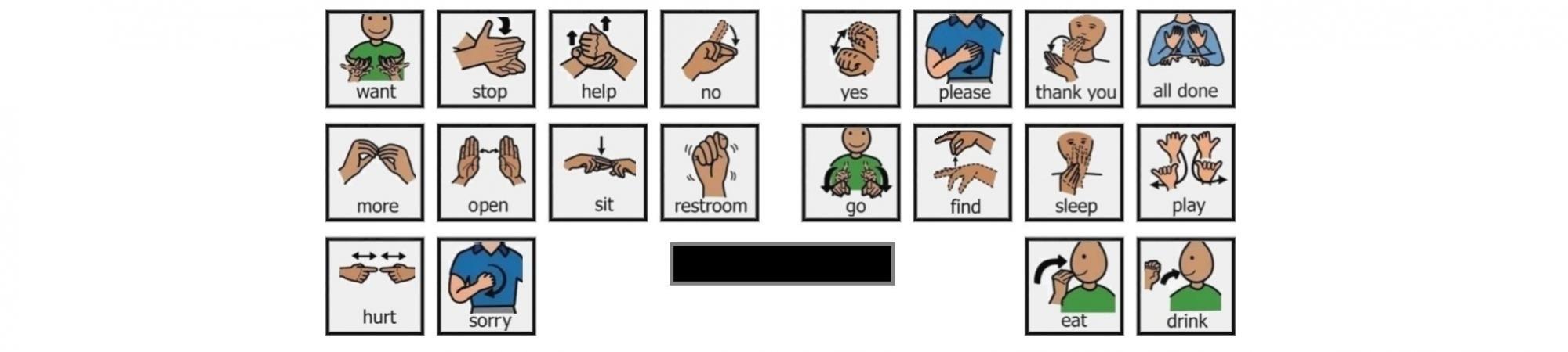 Asl symbols American sign language