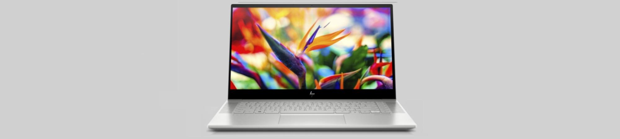 Image of a brightly colored Hawaiian flower on a laptop screen. 