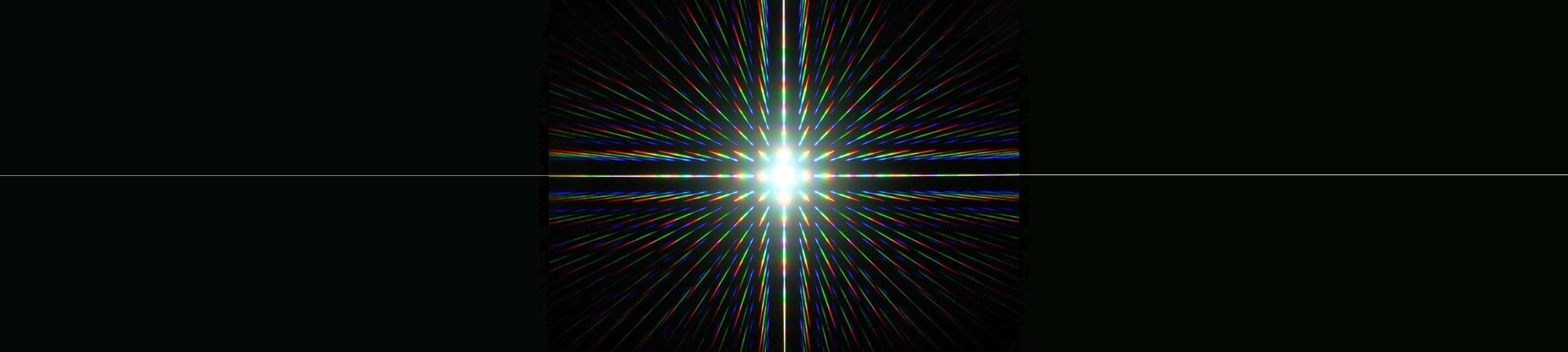 Brilliant white Star Glittering in black space