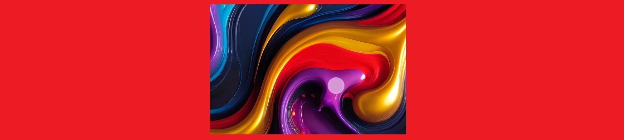 Swirl of colors with golden color included