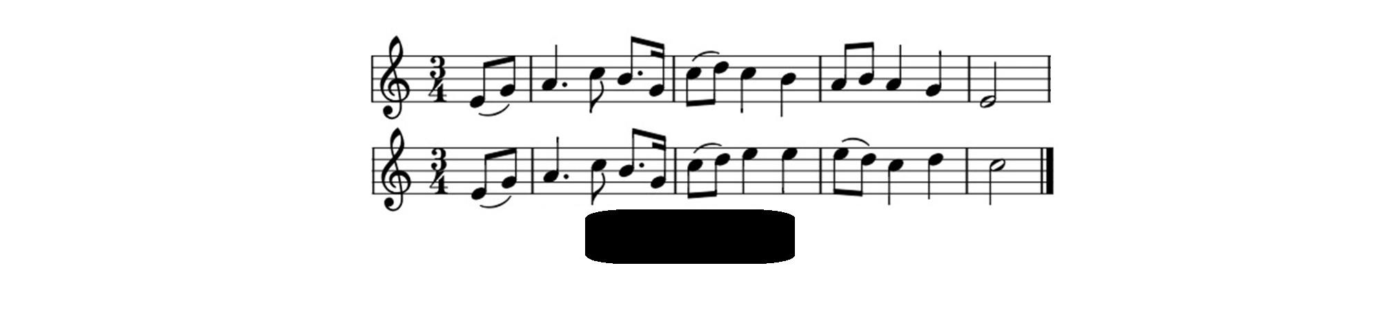 Music score - two lines