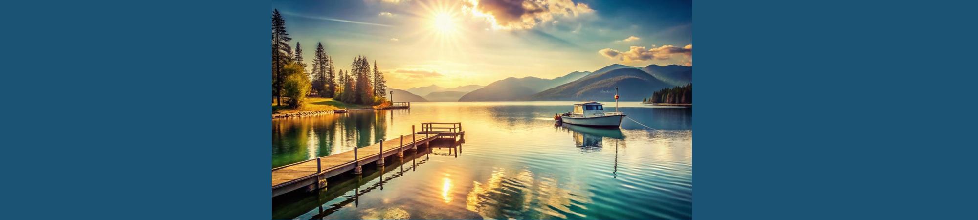 Calm lake lake afternoon